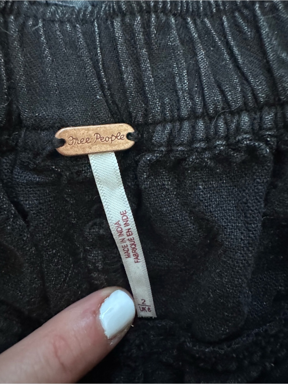 Free People Black Textured Knit Pants - Picture 7 of 8